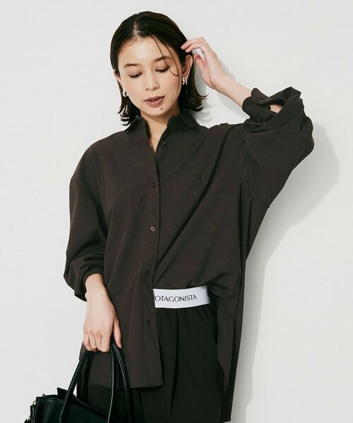 UNTITLED/アンタイトル 【PROTAGPNISTA】QUICK DRY SHIRT ブラウン(044) 02 UNTITLED/アンタイトル 【PROTAGPNISTA】QUICK DRY SHIRT ブラウン(044) 02