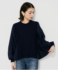 UNTITLED / アンタイトル シャツ・ブラウス | 【TORRAZZO DONNA】ニット×ファブリックティアードブラウス