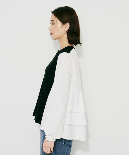 UNTITLED / アンタイトル シャツ・ブラウス | 【TORRAZZO DONNA】ニット×ファブリックティアードブラウス | 詳細15