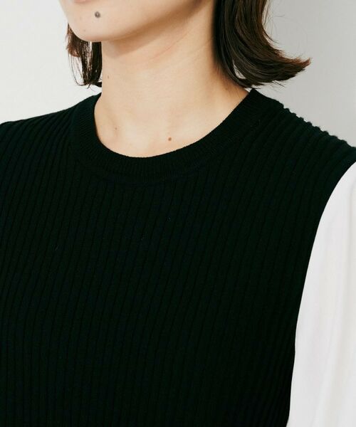 UNTITLED / アンタイトル シャツ・ブラウス | 【TORRAZZO DONNA】ニット×ファブリックティアードブラウス | 詳細17