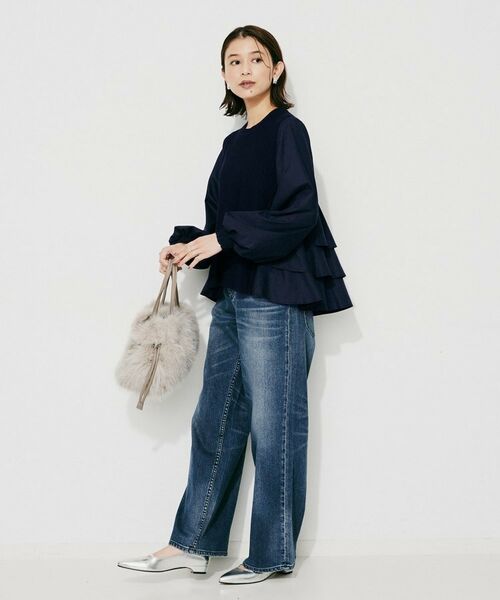 UNTITLED / アンタイトル シャツ・ブラウス | 【TORRAZZO DONNA】ニット×ファブリックティアードブラウス | 詳細8