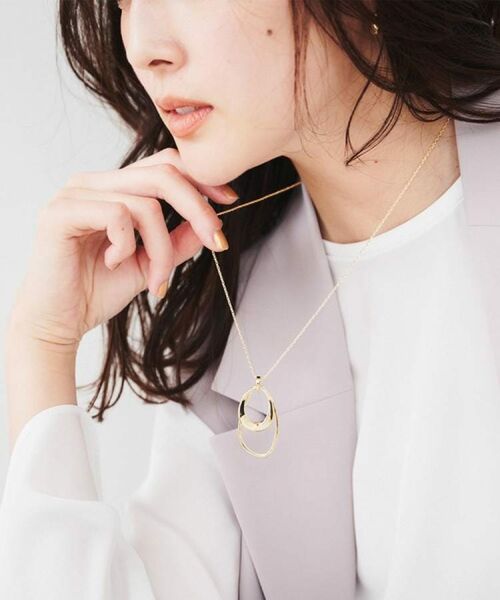 UNTITLED / アンタイトル ネックレス・ペンダント・チョーカー | 【ステンレスチェーン】ライトダブルリング ネックレス | 詳細5