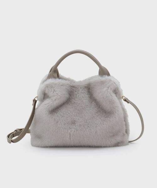 UNTITLED / アンタイトル ハンドバッグ | ミニフェイクファーショルダー | 詳細1