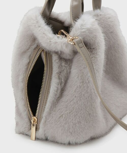 UNTITLED / アンタイトル ハンドバッグ | ミニフェイクファーショルダー | 詳細11