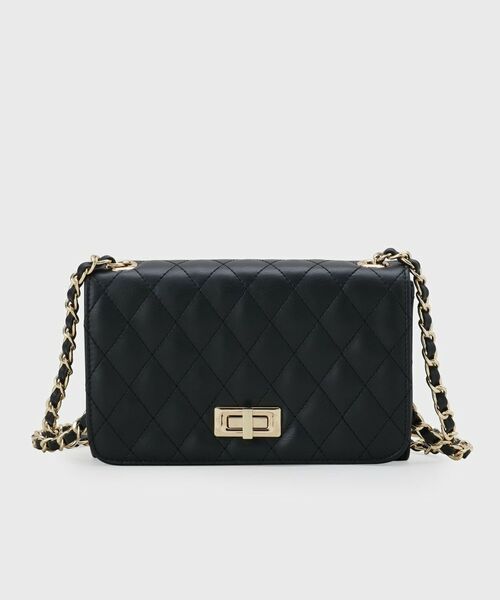 UNTITLED / アンタイトル ショルダーバッグ | キルティングチェーンショルダー(ブラック(019))