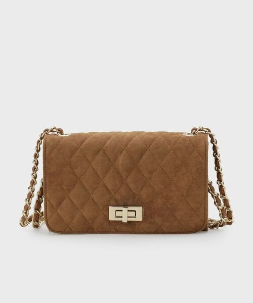 UNTITLED / アンタイトル ショルダーバッグ | キルティングチェーンショルダー(キャメルブラウン(041))