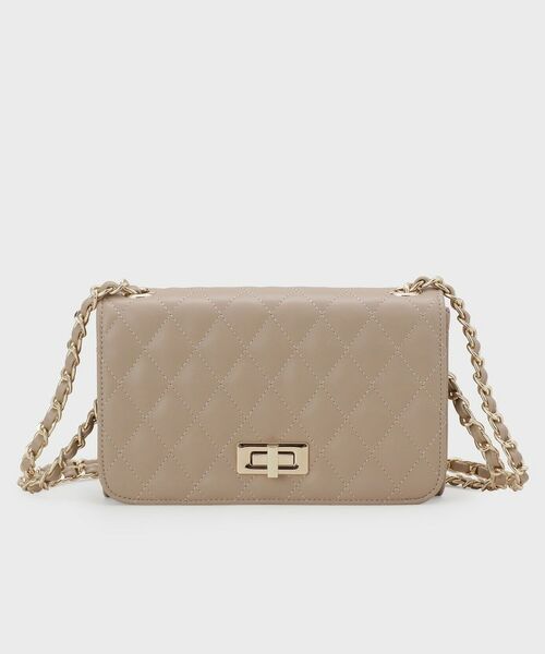 UNTITLED / アンタイトル ショルダーバッグ | キルティングチェーンショルダー(グレージュ(050))