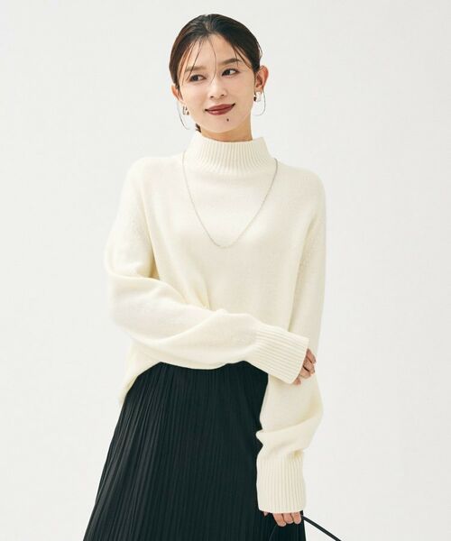 UNTITLED / アンタイトル ニット・セーター | 【8色展開/洗える】ウールカシミヤ ハイネックニット(オフホワイト(003))