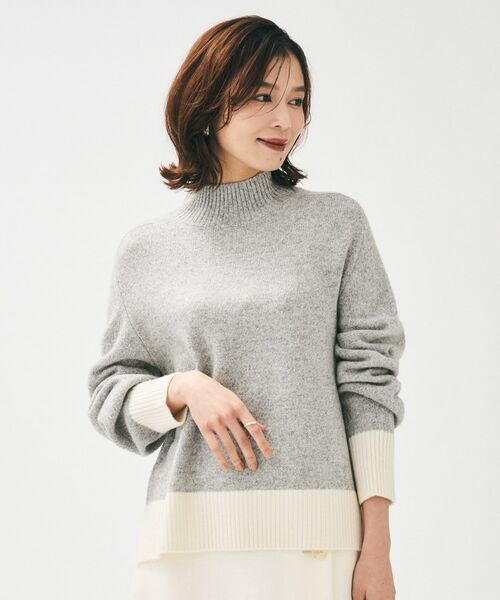 UNTITLED / アンタイトル ニット・セーター | 【8色展開/洗える】ウールカシミヤ ハイネックニット(グレー(412))