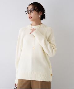 【重ね着もおすすめ/洗える】ウールカシミヤ クルーネックニット