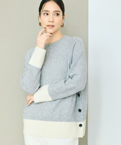 UNTITLED / アンタイトル ニット・セーター | 【重ね着もおすすめ/洗える】ウールカシミヤ クルーネックニット(グレー(412))
