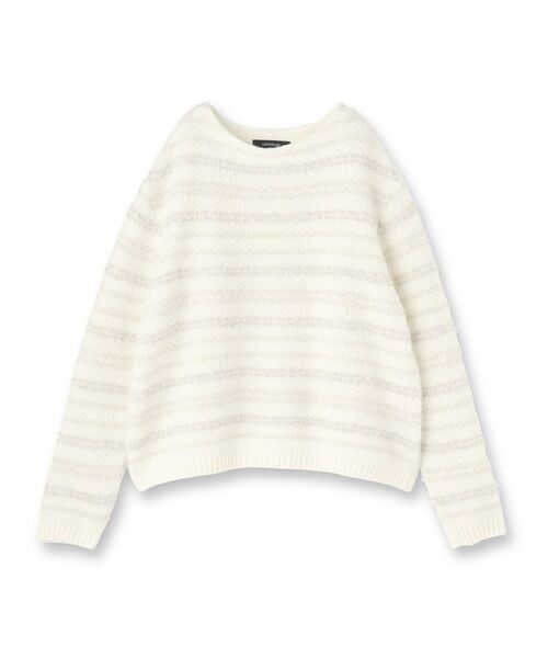 UNTITLED / アンタイトル ニット・セーター | 【ツイード調/コンパクト丈】ブークレーボートネックニット | 詳細1