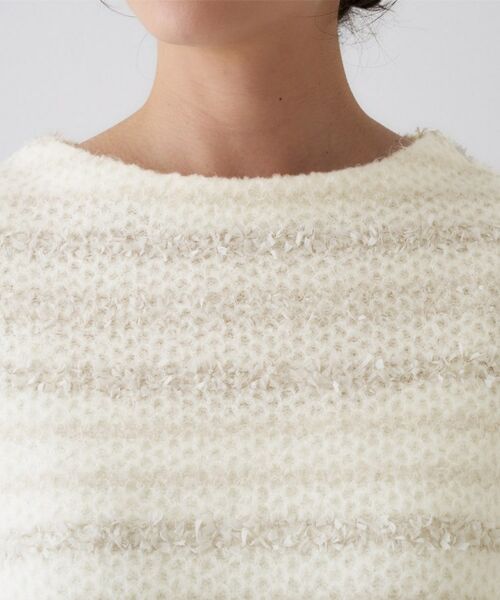 UNTITLED / アンタイトル ニット・セーター | 【ツイード調/コンパクト丈】ブークレーボートネックニット | 詳細15