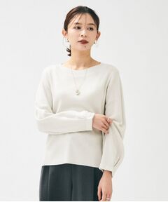 UNTITLED / アンタイトル ニット・セーター | 【きれいめ/程よくすっきり】ラメ入りワイドボートネックニット