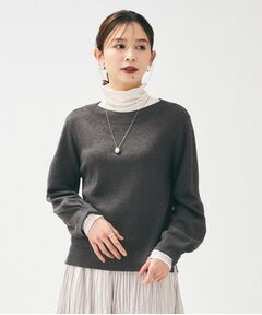 UNTITLED / アンタイトル ニット・セーター | 【きれいめ/程よくすっきり】ラメ入りワイドボートネックニット