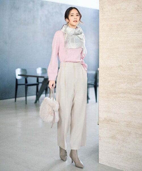 UNTITLED / アンタイトル ニット・セーター | 【きれいめ/程よくすっきり】ラメ入りワイドボートネックニット | 詳細10