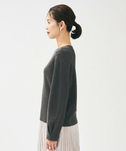UNTITLED / アンタイトル ニット・セーター | 【きれいめ/程よくすっきり】ラメ入りワイドボートネックニット | 詳細20