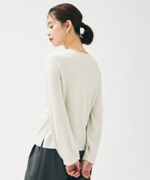 UNTITLED / アンタイトル ニット・セーター | 【きれいめ/程よくすっきり】ラメ入りワイドボートネックニット | 詳細3