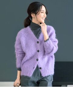 UNTITLED / アンタイトル カーディガン・ボレロ | 【ゆったり/モヘヤニット】アルパカ混シャギー カーディガン