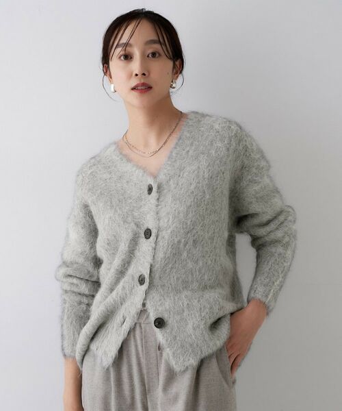 UNTITLED / アンタイトル カーディガン・ボレロ | 【ゆったり/モヘヤニット】アルパカ混シャギー カーディガン | 詳細2