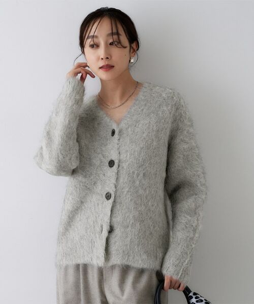 UNTITLED / アンタイトル カーディガン・ボレロ | 【ゆったり/モヘヤニット】アルパカ混シャギー カーディガン | 詳細5