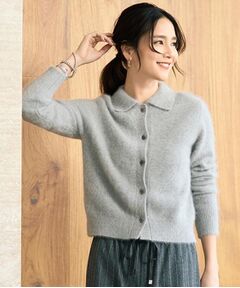 UNTITLED / アンタイトル カーディガン・ボレロ | 【大人な品格/ふわふわニット】フォックスカシミヤ衿付きカーディガン