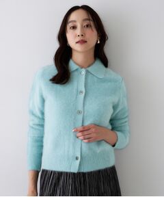 UNTITLED / アンタイトル カーディガン・ボレロ | 【大人な品格/ふわふわニット】フォックスカシミヤ衿付きカーディガン