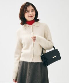 UNTITLED / アンタイトル カーディガン・ボレロ | 【大人な品格/ふわふわニット】フォックスカシミヤ衿付きカーディガン