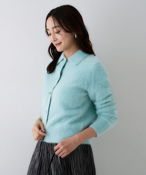 UNTITLED / アンタイトル カーディガン・ボレロ | 【大人な品格/ふわふわニット】フォックスカシミヤ衿付きカーディガン | 詳細10