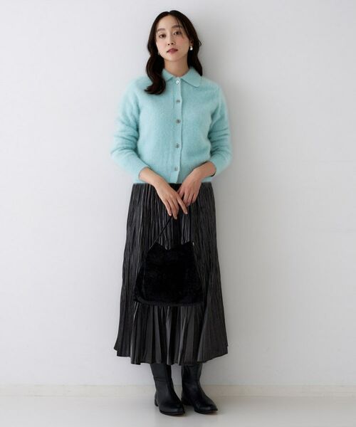 UNTITLED / アンタイトル カーディガン・ボレロ | 【大人な品格/ふわふわニット】フォックスカシミヤ衿付きカーディガン | 詳細11