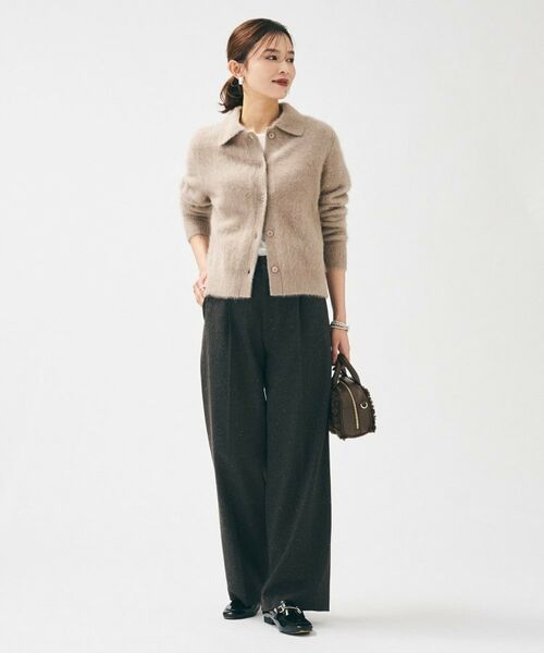 UNTITLED / アンタイトル カーディガン・ボレロ | 【大人な品格/ふわふわニット】フォックスカシミヤ衿付きカーディガン | 詳細15