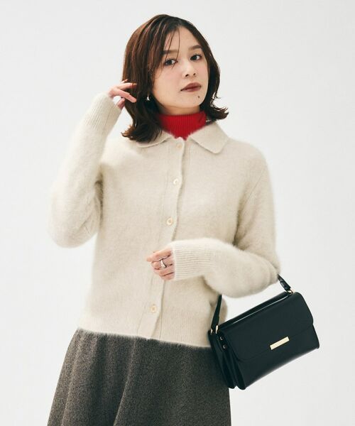 UNTITLED / アンタイトル カーディガン・ボレロ | 【大人な品格/ふわふわニット】フォックスカシミヤ衿付きカーディガン | 詳細17