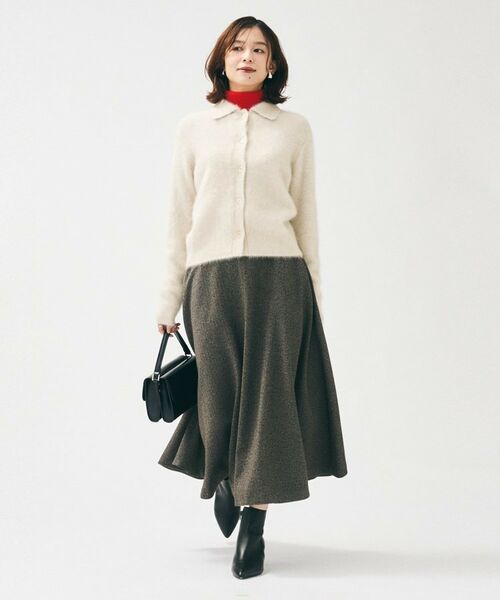 UNTITLED / アンタイトル カーディガン・ボレロ | 【大人な品格/ふわふわニット】フォックスカシミヤ衿付きカーディガン | 詳細19