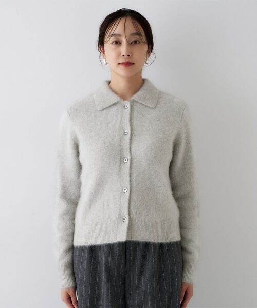 UNTITLED / アンタイトル カーディガン・ボレロ | 【大人な品格/ふわふわニット】フォックスカシミヤ衿付きカーディガン | 詳細21
