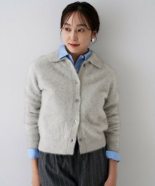 UNTITLED / アンタイトル カーディガン・ボレロ | 【大人な品格/ふわふわニット】フォックスカシミヤ衿付きカーディガン | 詳細5