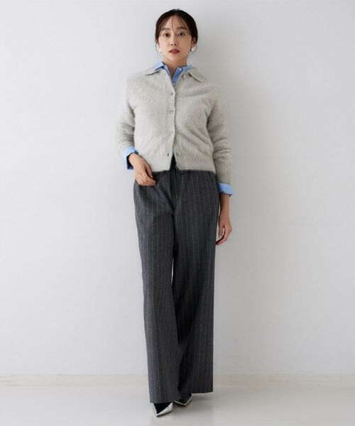 UNTITLED / アンタイトル カーディガン・ボレロ | 【大人な品格/ふわふわニット】フォックスカシミヤ衿付きカーディガン | 詳細7