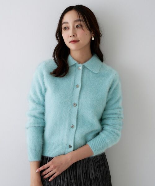 UNTITLED / アンタイトル カーディガン・ボレロ | 【大人な品格/ふわふわニット】フォックスカシミヤ衿付きカーディガン | 詳細9