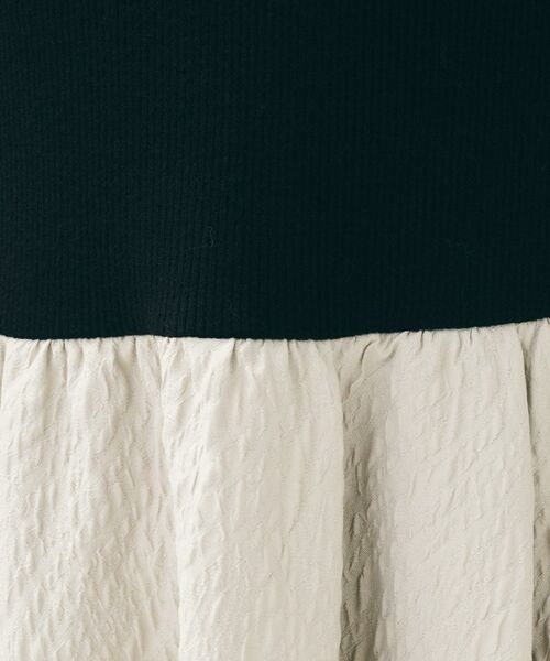 UNTITLED / アンタイトル ロング・マキシ丈ワンピース | 【大人フェミニン/トレンド】ニット×ジャカード ドッキングワンピース | 詳細10