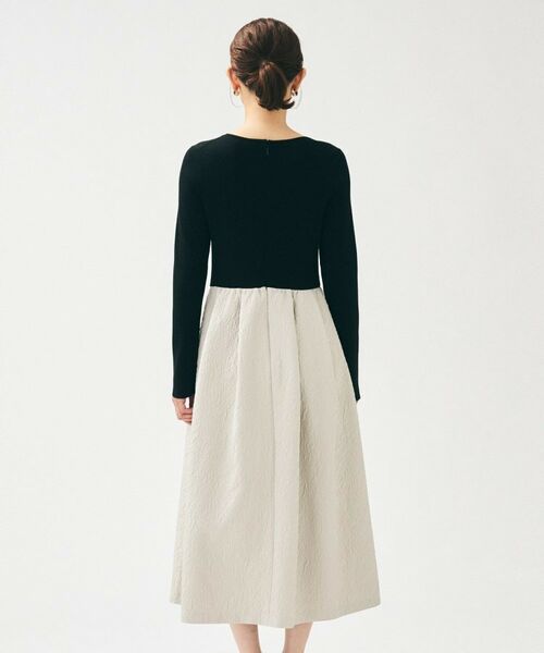 UNTITLED / アンタイトル ロング・マキシ丈ワンピース | 【大人フェミニン/トレンド】ニット×ジャカード ドッキングワンピース | 詳細13