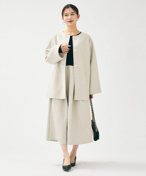 UNTITLED / アンタイトル ロング・マキシ丈ワンピース | 【大人フェミニン/トレンド】ニット×ジャカード ドッキングワンピース | 詳細9