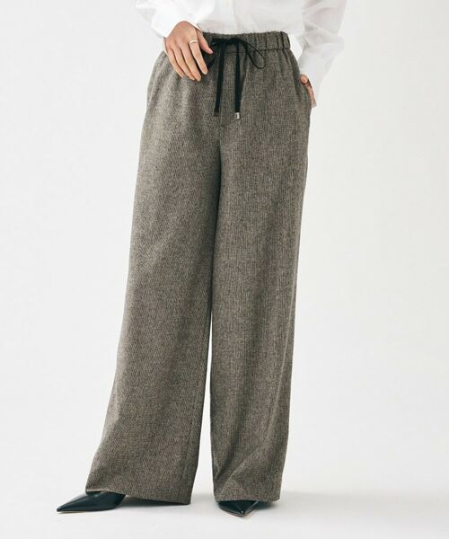 UNTITLED / アンタイトル パンツ | 【きれいめリラクシー/ウエストゴム】ウールサキソニー ワイドパンツ | 詳細14