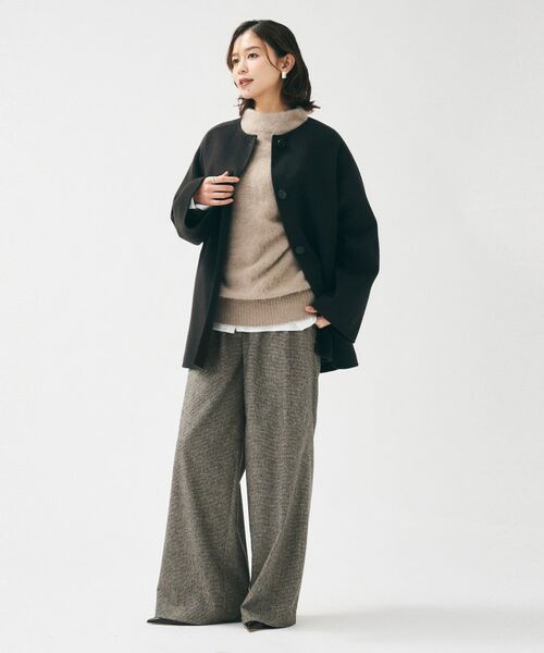 UNTITLED / アンタイトル パンツ | 【きれいめリラクシー/ウエストゴム】ウールサキソニー ワイドパンツ | 詳細16