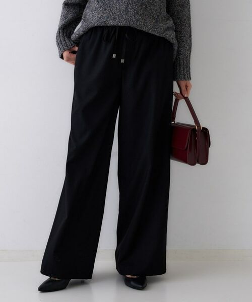 UNTITLED / アンタイトル パンツ | 【きれいめリラクシー/ウエストゴム】ウールサキソニー ワイドパンツ | 詳細2