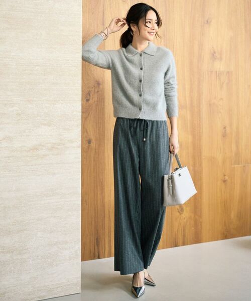 UNTITLED / アンタイトル パンツ | 【きれいめリラクシー/ウエストゴム】ウールサキソニー ワイドパンツ | 詳細20
