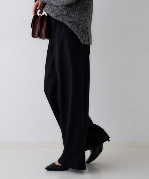 UNTITLED / アンタイトル パンツ | 【きれいめリラクシー/ウエストゴム】ウールサキソニー ワイドパンツ | 詳細3