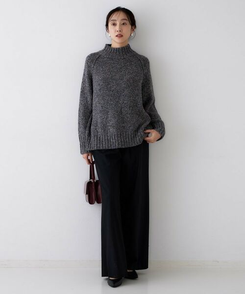 UNTITLED / アンタイトル パンツ | 【きれいめリラクシー/ウエストゴム】ウールサキソニー ワイドパンツ | 詳細4