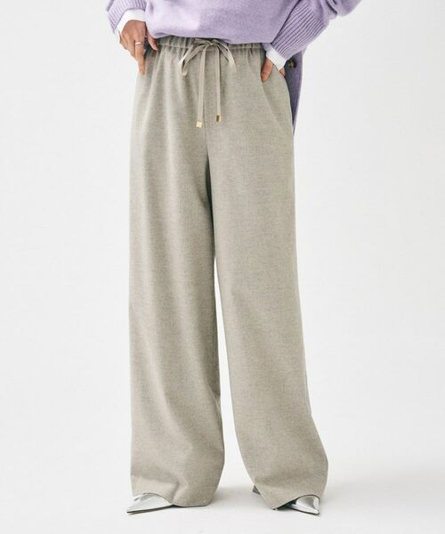 UNTITLED / アンタイトル パンツ | 【きれいめリラクシー/ウエストゴム】ウールサキソニー ワイドパンツ | 詳細6