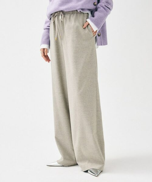 UNTITLED / アンタイトル パンツ | 【きれいめリラクシー/ウエストゴム】ウールサキソニー ワイドパンツ | 詳細7