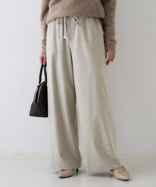 UNTITLED / アンタイトル パンツ | 【きれいめリラクシー/ウエストゴム】ウールサキソニー ワイドパンツ | 詳細8