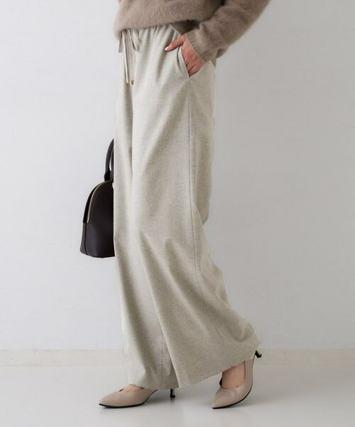UNTITLED / アンタイトル パンツ | 【きれいめリラクシー/ウエストゴム】ウールサキソニー ワイドパンツ | 詳細9